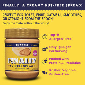 Finally Nut Free Classic Spread in lunchboxes for allergen-safe snacks.