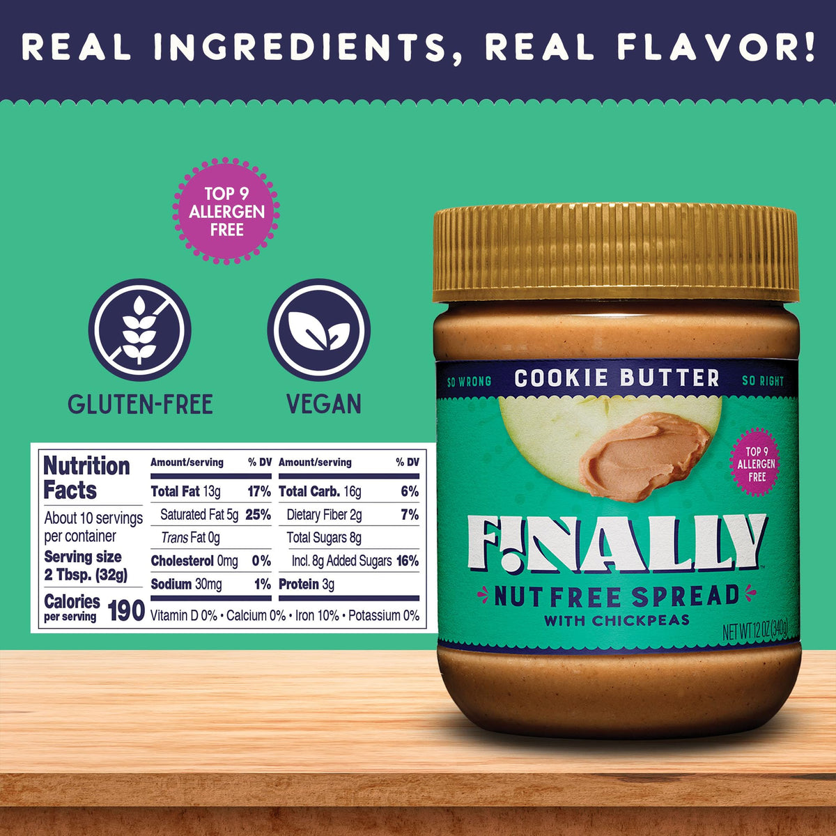 Spoonful of Finally Nut Free Cookie Butter ready to spread.