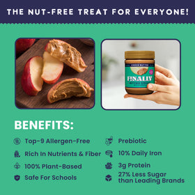 Toast topped with Finally Nut Free Cookie Butter for a quick treat.
