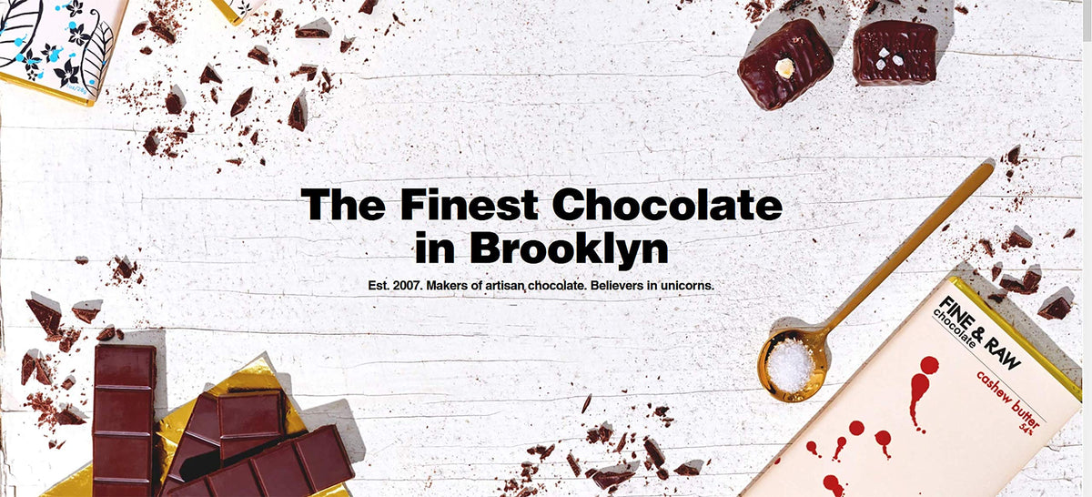 Fine and Raw vanilla and sea salt detail signals balanced flavor.
