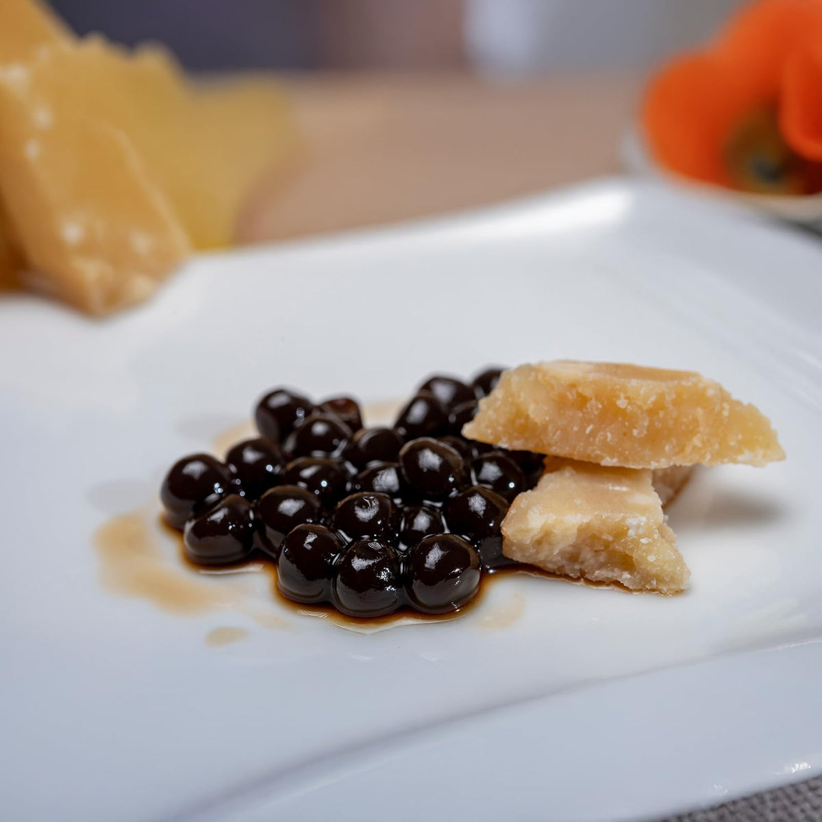 Fine Food Dittmann balsamic pearls on carpaccio add refined bite