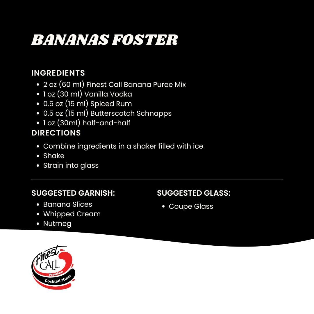 Finest Call banana puree Ecuador origin label highlights natural fruit base.
