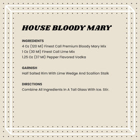 Serve Finest Call Bloody Mary over ice in a tall glass.