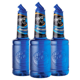Finest Call blue curacao drink mix 1L bottle ready for vibrant, crowd-pleasing cocktails.
