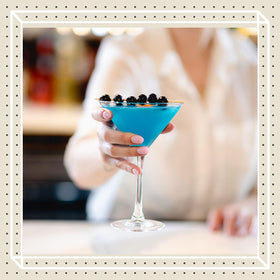 Finest Call blue curacao drink mix 3-pack packaging suitable for bar prep and events.