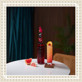 Finest Call grenadine close-up highlights real juice and vibrant color