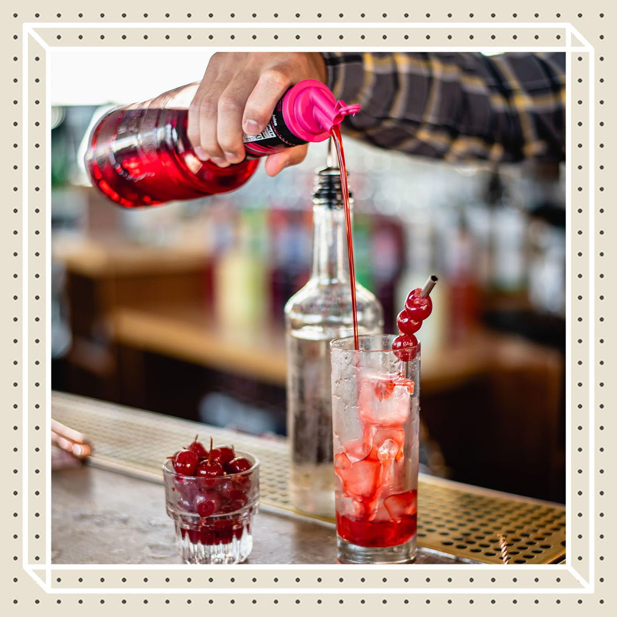 Finest Call grenadine dispensing closure enables precise pours