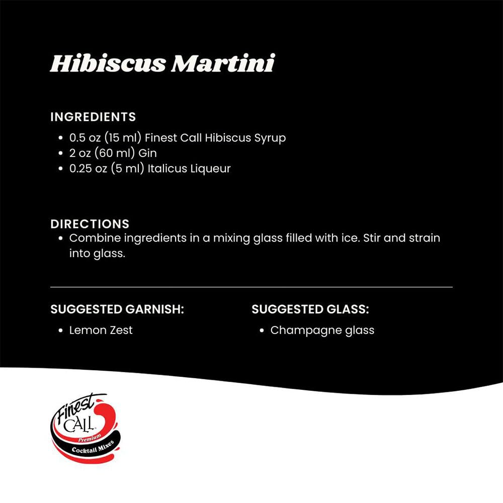 Finest Call Hibiscus Margarita on the rocks, sunset tones.