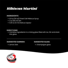 Finest Call Hibiscus Margarita on the rocks, sunset tones.