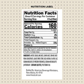Finest Call ingredients close-up highlighting lime, lemon, orange flavors