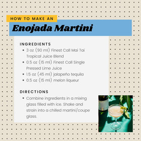 Finest Call lime juice from Mexico for consistent flavor in drinks.