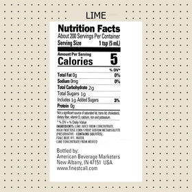 Finest Call lime juice pour demonstrates precise, fast dispensing for bartenders.