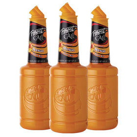 Finest Call mango puree bottle with dispensing closure for precise pours.