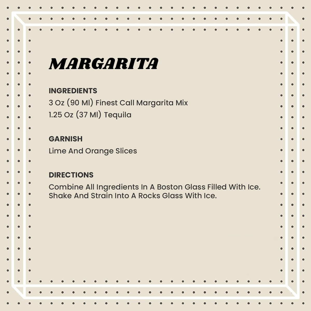 Finest Call margarita setup for bars and events
