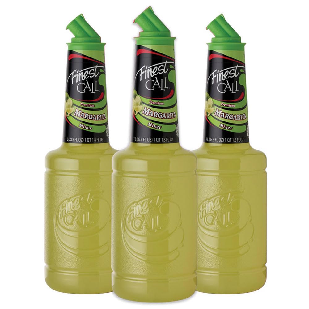 Finest Call Margarita Mix bottle on bar for easy, consistent pours.