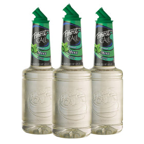 Finest Call Mint Syrup bottle for precise pours in cocktails.