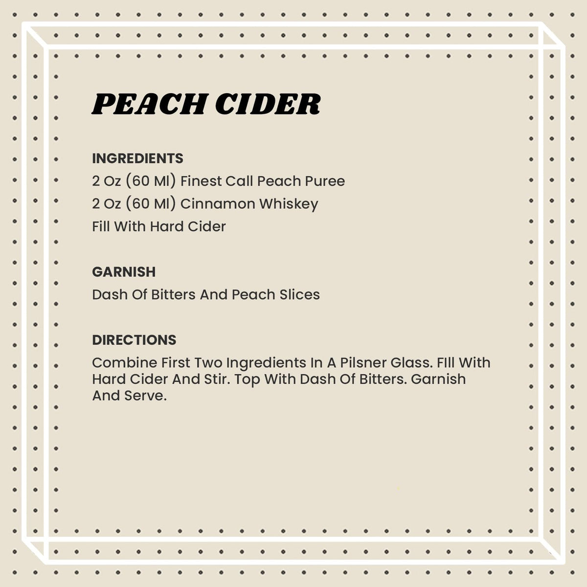 Finest Call peach puree consistency shot—stable flavor across batches.