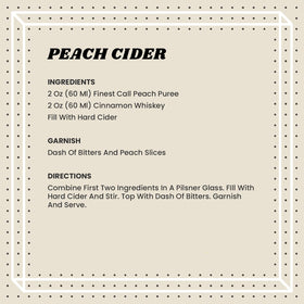 Finest Call Peach Puree pour shot highlighting smooth texture.