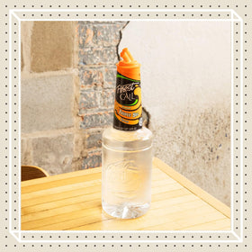 Packaging close-up showing secure bartender-friendly dispensing closure.