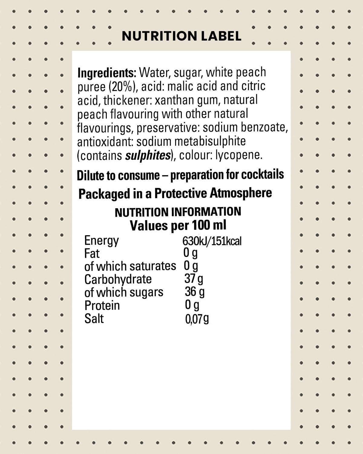 Finest Call white peach puree close-up highlights natural color.
