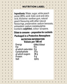 Finest Call white peach puree close-up highlights natural color.