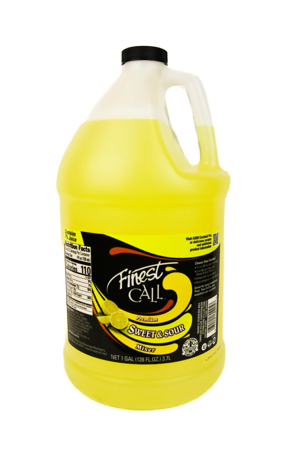 Finest Call Sweet & Sour bottle front shows ready-to-use mix for cocktails