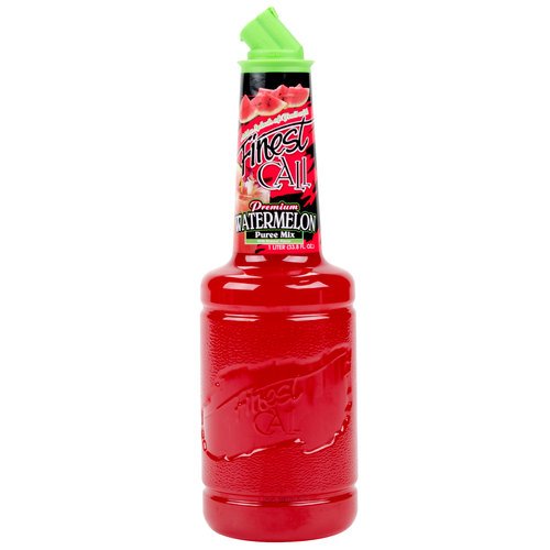 Finest Call Watermelon Puree Mix bottle ideal for cocktails and desserts.