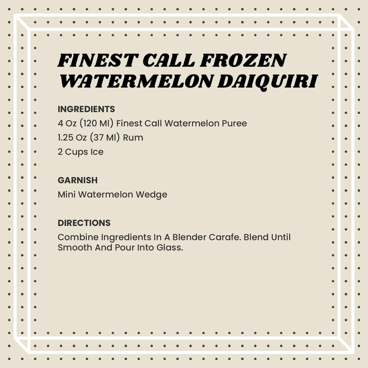 Finest Call Watermelon Puree being mixed for refreshing drinks