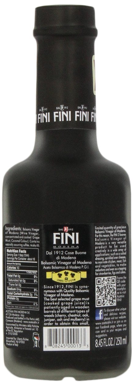 Fini Balsamic Vinegar pour used to finish salads with depth.