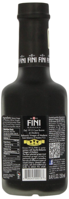 Fini Balsamic Vinegar pour used to finish salads with depth.