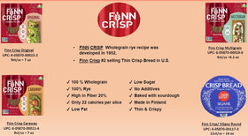 Finn Crisp Caraway serve ideas with toppings for healthy snacking