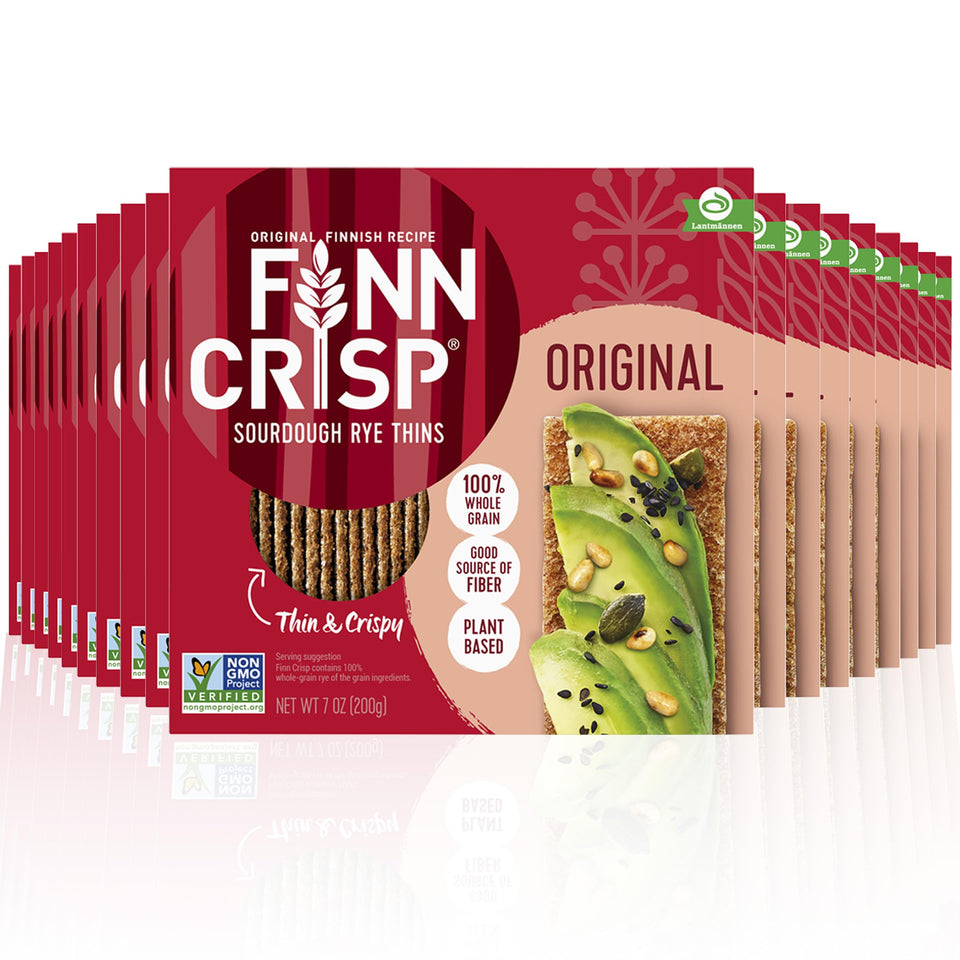 Finn Crisp Original Rye Crispbread 7oz image: thin, crisp rye crackers
