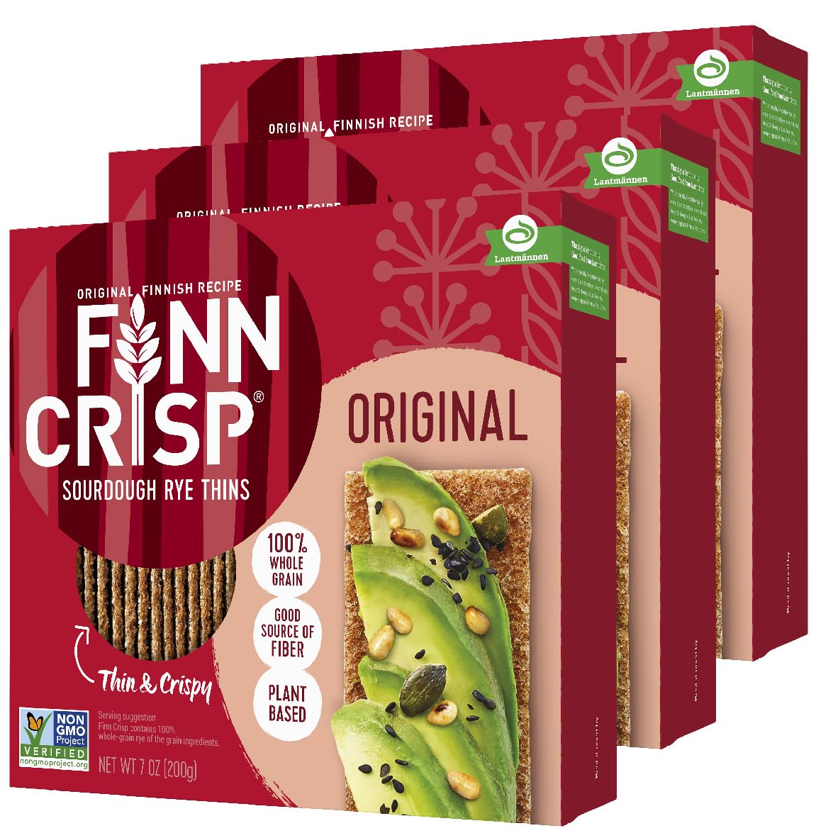 Finn Crisps Original Rye Crispbread multipack packaging close-up, ideal for easy snacking