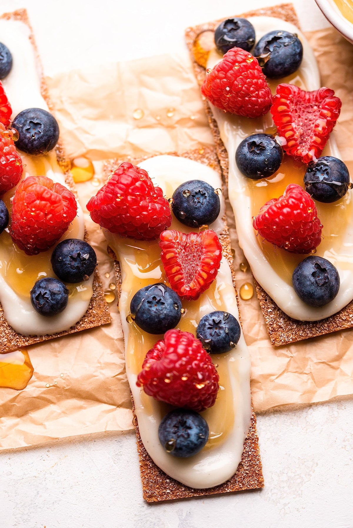 Finn Crisp serving ideas image with toppings on crispbreads