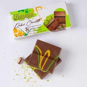 Elegant Fiorella branding and premium packaging for Dubai Pistachio Bar