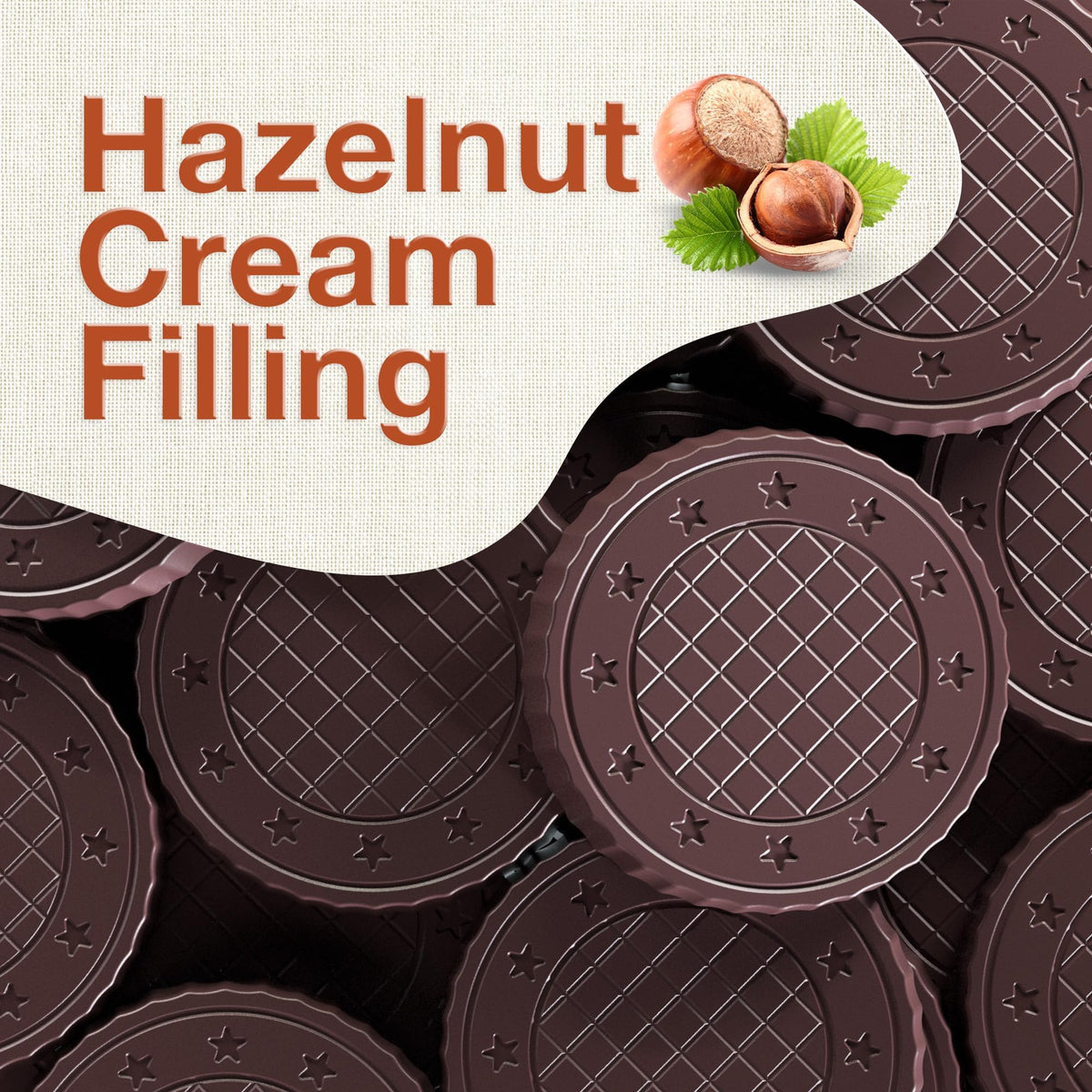 Fiorella milk chocolate coating adds a glossy, rich finish to each bite.