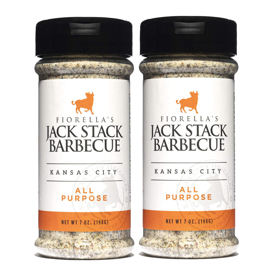 Fiorella's Jack Stack all-purpose dry rub bottle ready for versatile flavor enhancement