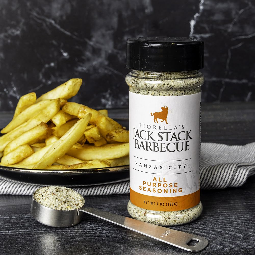 Fiorella's Jack Stack Steak Dry Rub bottle ideal for briskets and ribs.