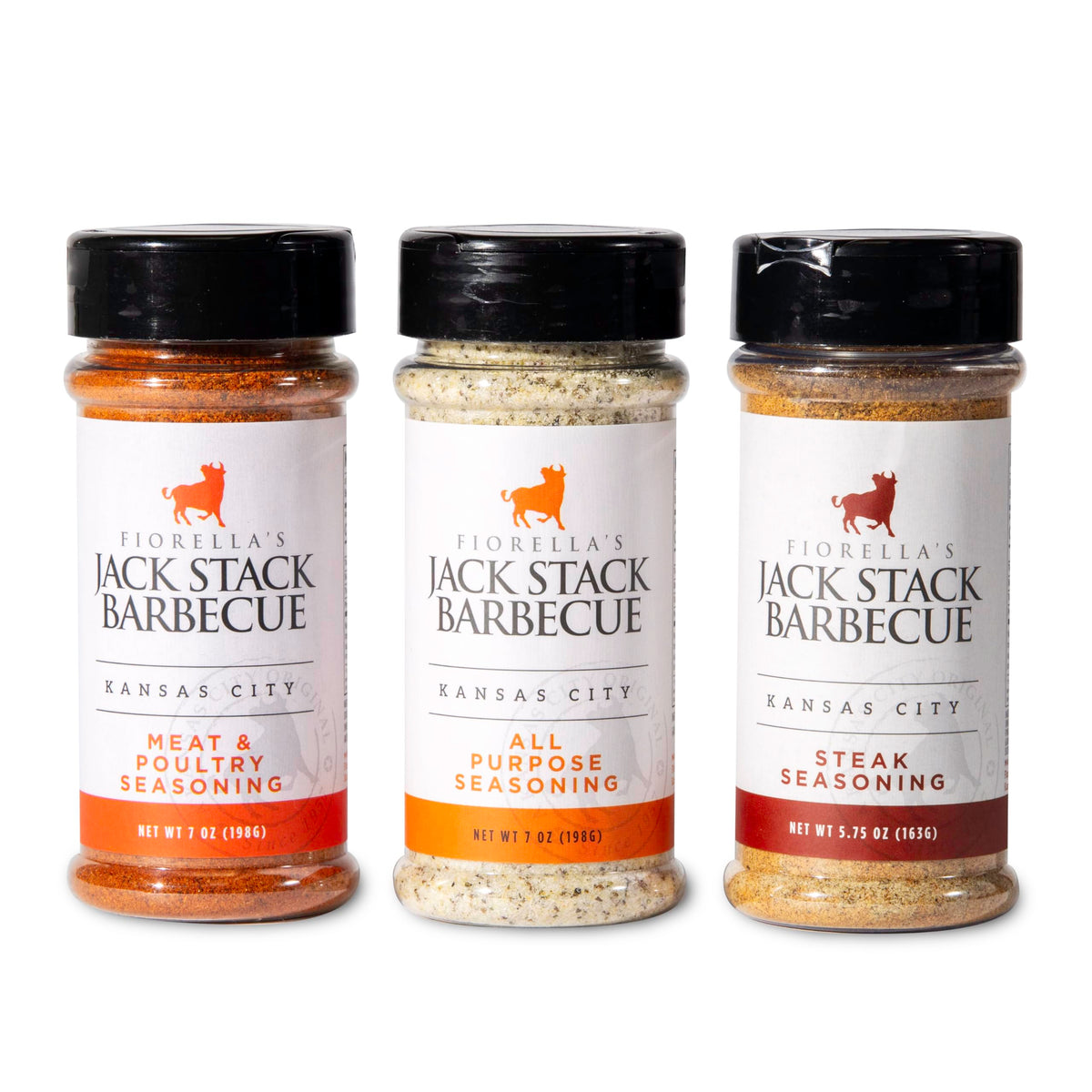 Fiorella's Jack Stack Variety Pack front view showcasing versatile 7oz bottles for many dishes.