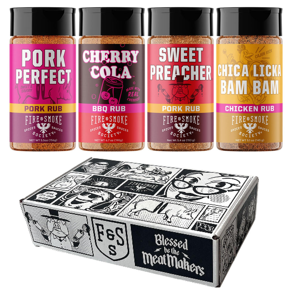 Fire & Smoke Society pork ribs with barbecue rub for rich smoky flavor.