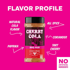 Fire & Smoke Society Cherry Cola Dry Rub on pork chops for a bold crust.