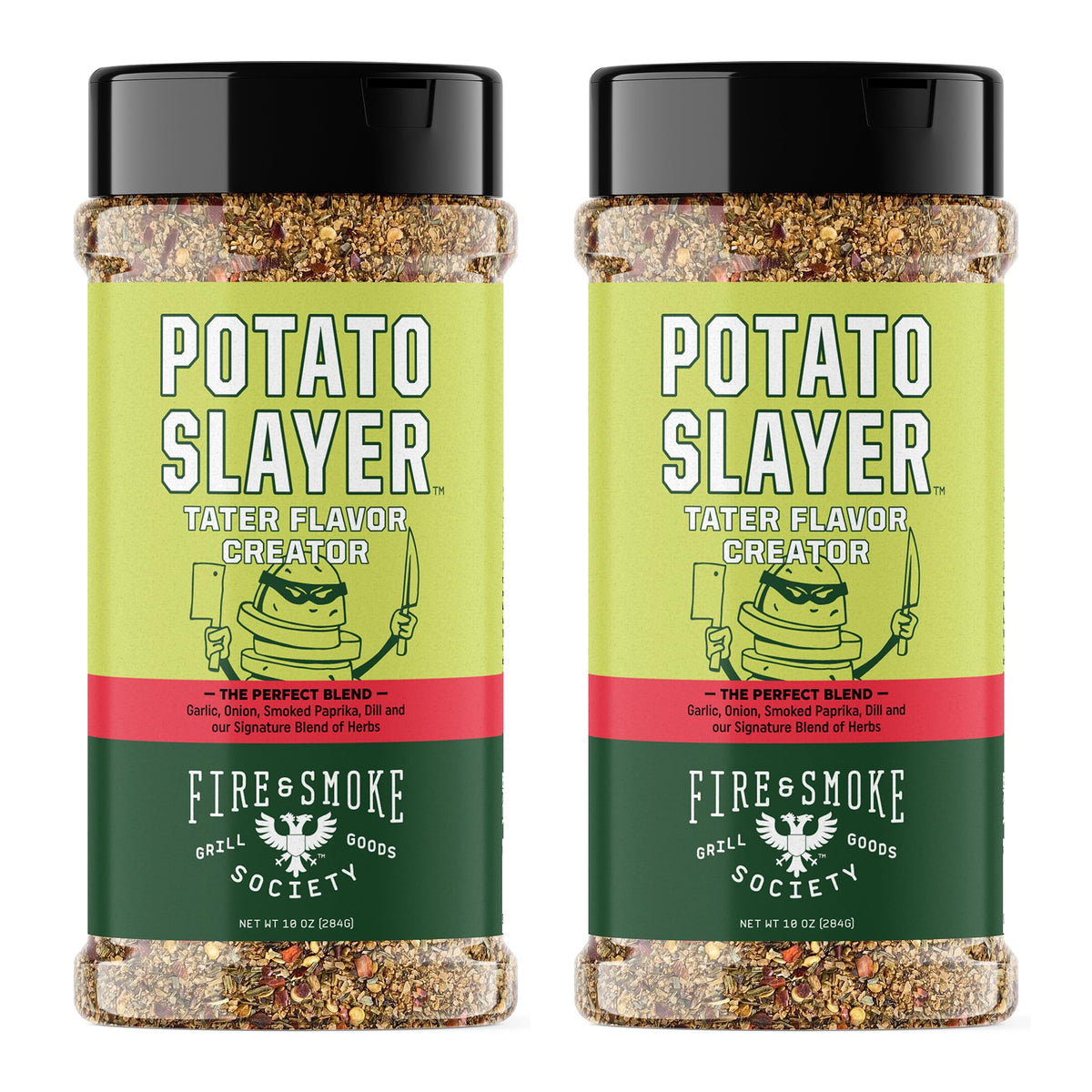 Fire & Smoke Society Potato Slayer bottle ready to season potatoes and vegetables
