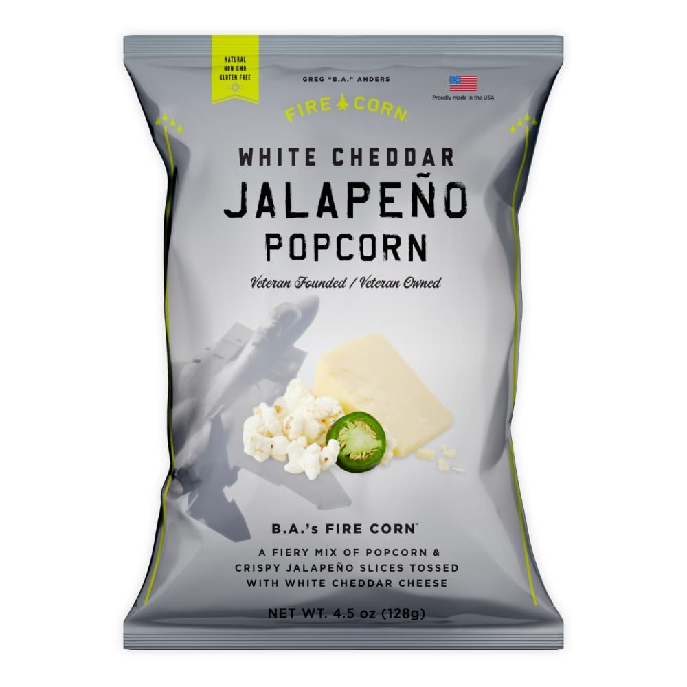 Fire Corn 6-pack bags on shelf highlight convenient sharing size.