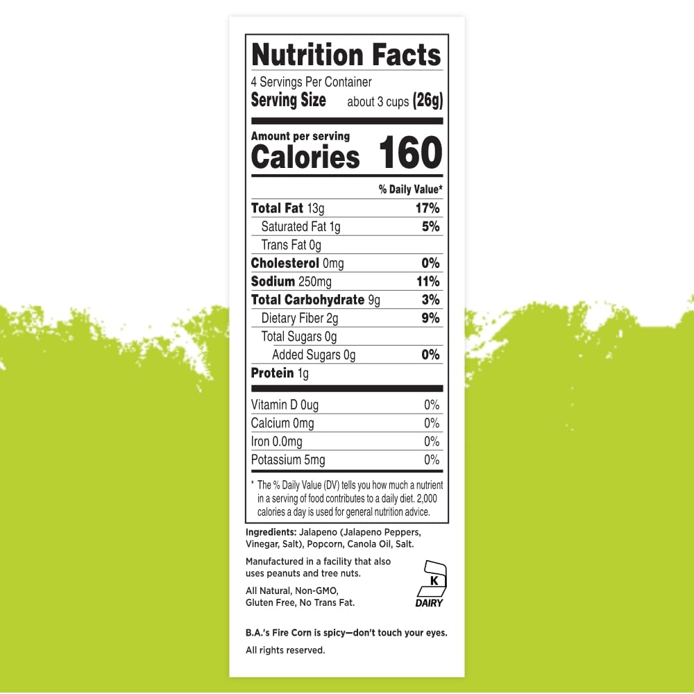 Fire Corn gluten-free label signals a safe snack choice