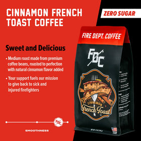 Fire Department Coffee brew pour illustrates smooth, cinnamon-kissed flavor in every cup.