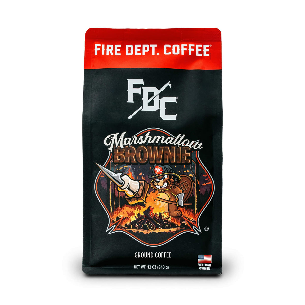 Fire Department Coffee marshmallow brownie ground coffee aroma evokes campfire mornings