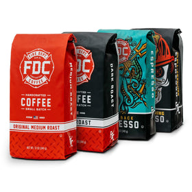 Fire Department Coffee Original Medium Roast bag, smooth morning ritual.