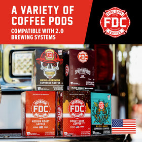 Fire Department Coffee packaging gift set for firefighter appreciation.