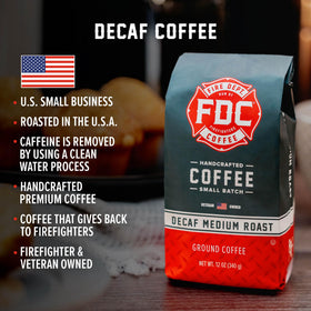 Fire Department Coffee pours into a cup, ideal for afternoon break or shift transition