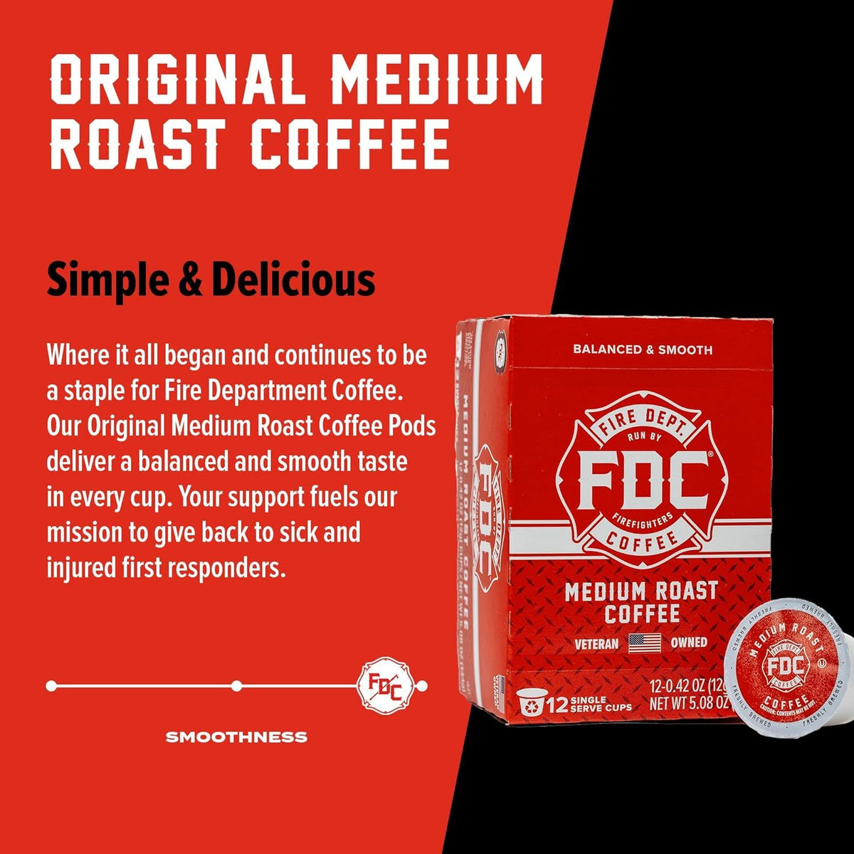 Fire Department Coffee beans roasted in the USA for premium freshness